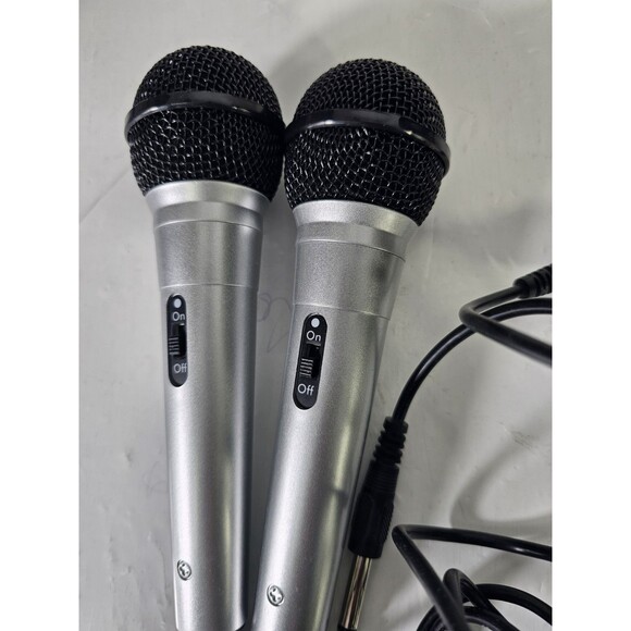 Lot Of 2 High Grade Professional Low-Noise Cable Microphone On Off Switch Silver - Picture 5 of 7
